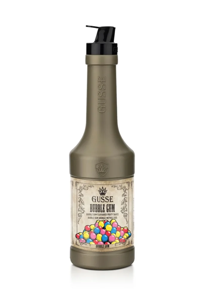 GUSSE Sakız (Bubble Gum) Meyveli Sos 1.1 kg- Milkshake, Smoothie ve Kokteyller İçin